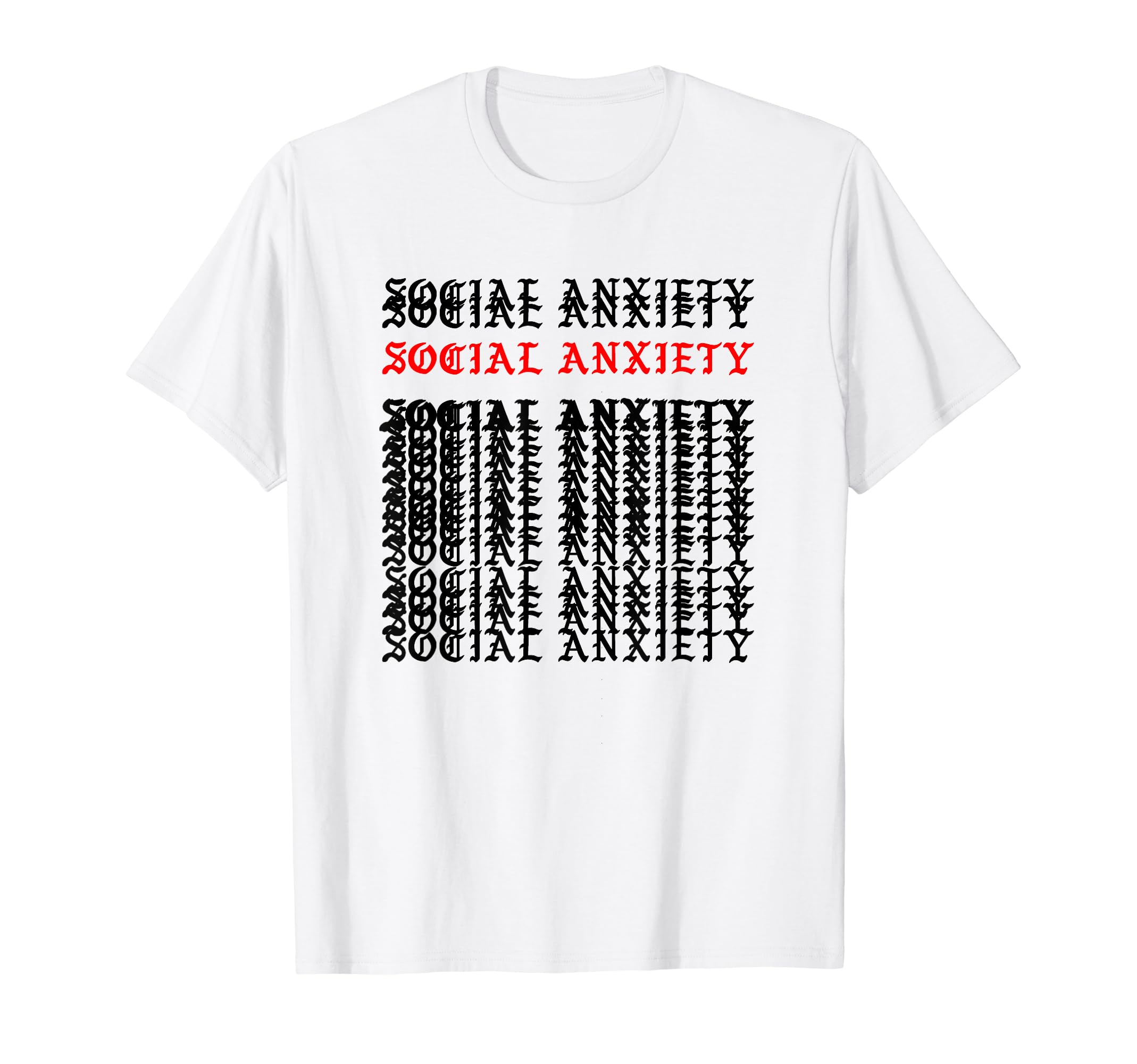 Social Anxiety Hipster Streetwear T-Shirt - Graphic Print for Adults - T-Shirt, Sweatshirt, Hoodie