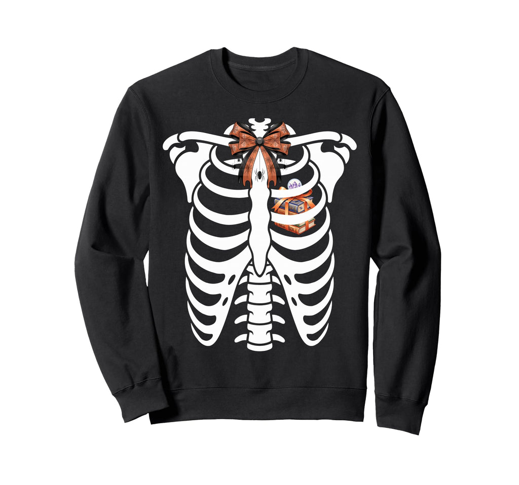 Skeleton Rib Cage Halloween Sweatshirt - Streetwear Style Unisex - T-Shirt, Sweatshirt, Hoodie
