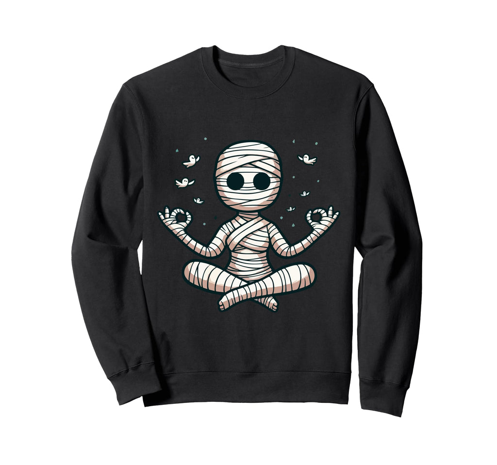 Meditation Mummy Yoga Pose Sweatshirt - Casual Everyday Wear Unisex - T-Shirt, Sweatshirt, Hoodie