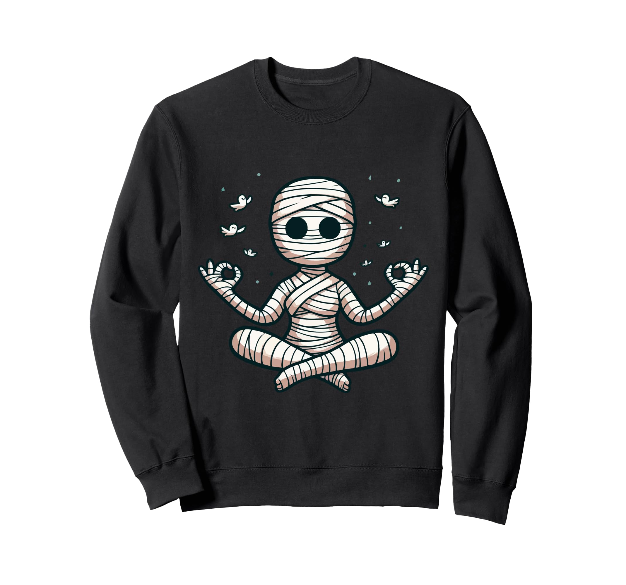 Meditation Mummy Yoga Pose Sweatshirt - Casual Everyday Wear Unisex - T-Shirt, Sweatshirt, Hoodie