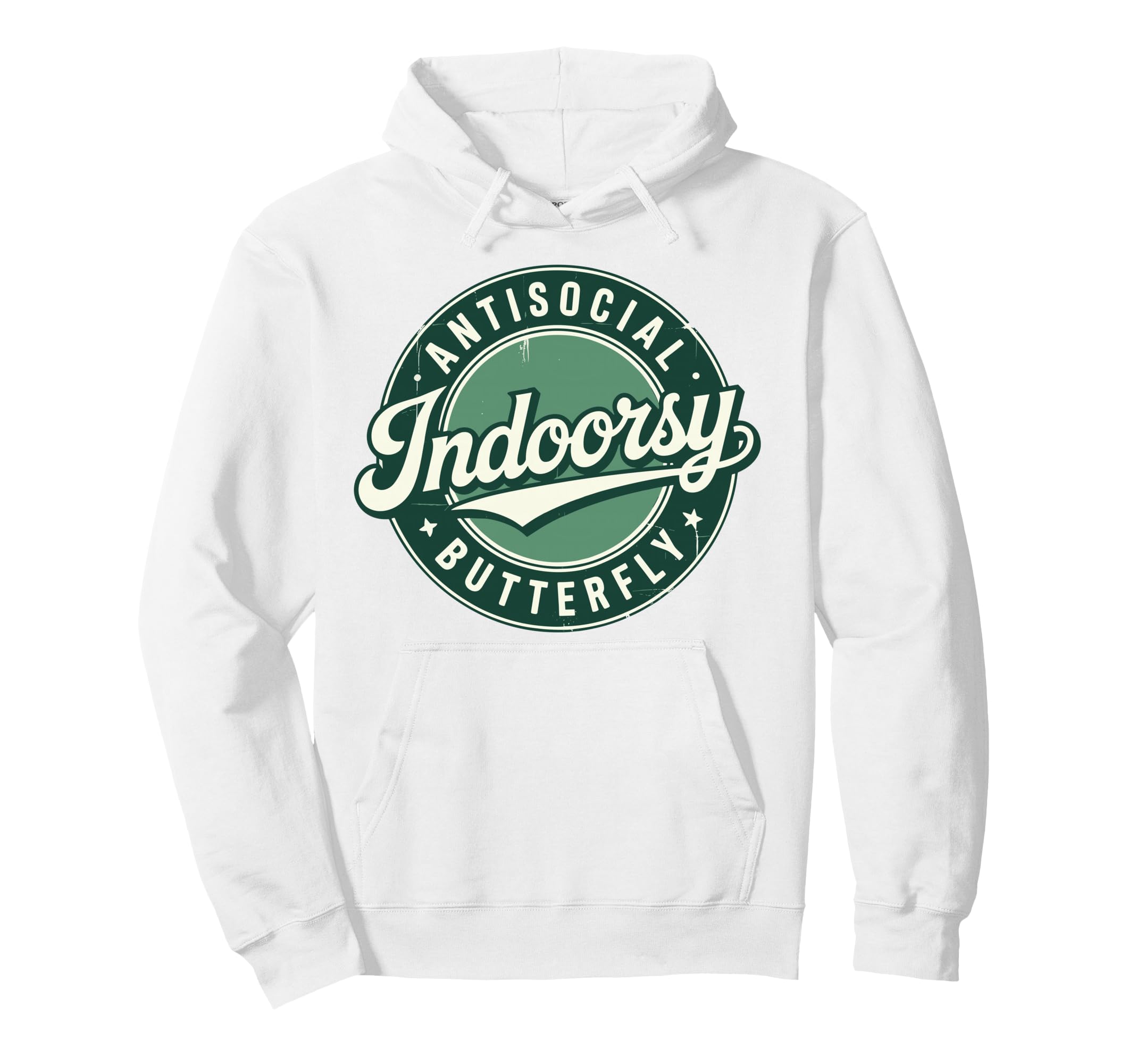 Indoorsy Antisocial Butterfly Antisocial Hoodie - Aesthetic Graphic Unisex - T-Shirt, Sweatshirt, Hoodie