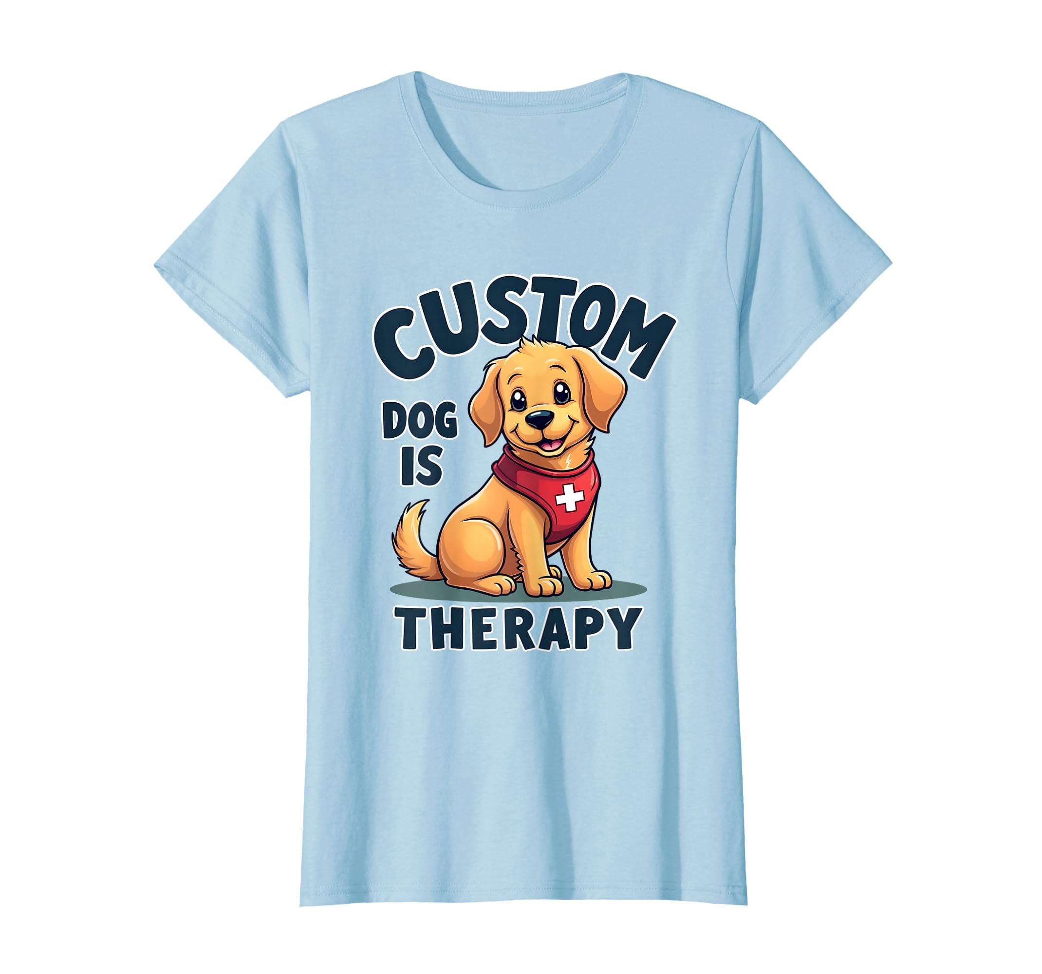 Custom Dog Is Therapy Heartwarming T-Shirt - Aesthetic Graphic for Adults - T-Shirt, Sweatshirt, Hoodie