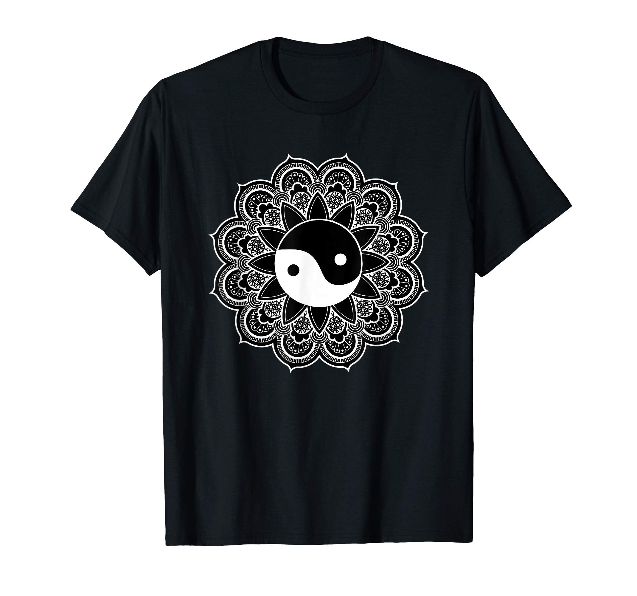Yin Yang Mandala Art Taoism Meditation T-Shirt - Minimalist Print Unisex - T-Shirt, Sweatshirt, Hoodie