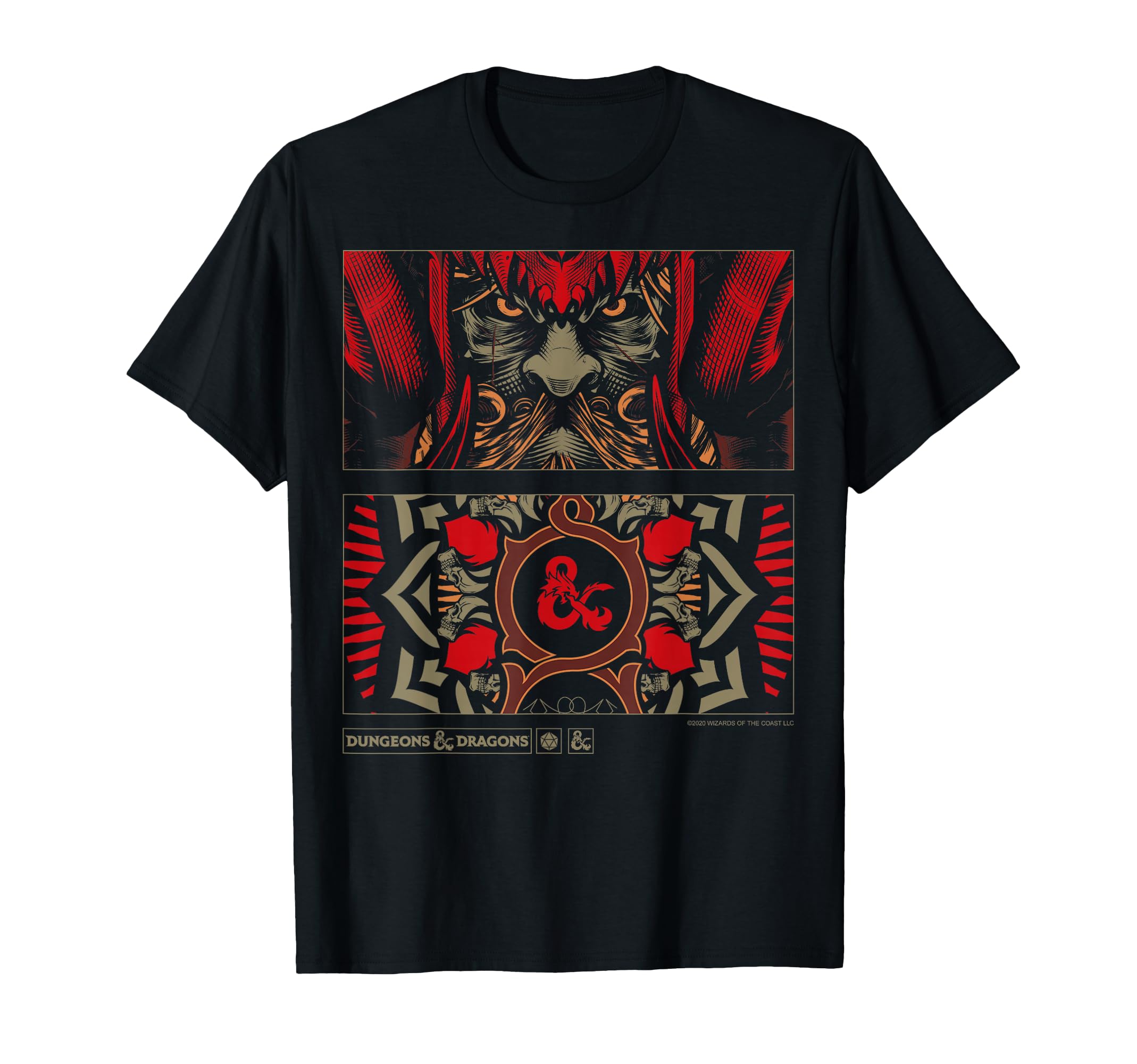 Dungeons Dragons Handbook Cover Art Panels T-Shirt - Trendy Graphic Unisex - T-Shirt, Sweatshirt, Hoodie