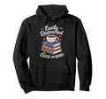 Easily Distracted Coffee And Books Coffee Hoodie - Unique Graphic Unisex - T-Shirt, Sweatshirt, Hoodie