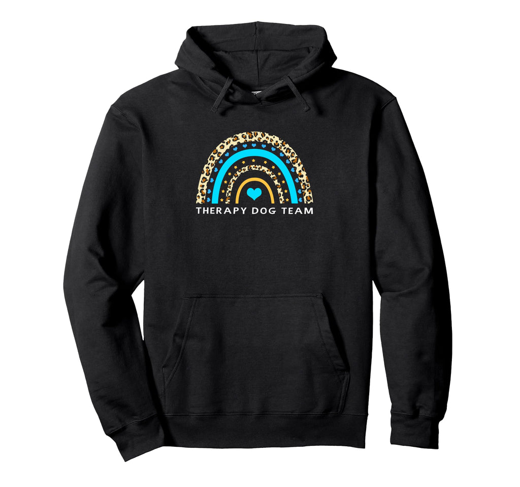 Boho Rainbow Animal Therapy Dog Team Hoodie - Custom Art Print for Adults - T-Shirt, Sweatshirt, Hoodie