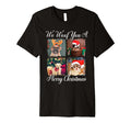 We Woof You Merry Dogs Santa Hats T-Shirt - Trendy Graphic for Adults - T-Shirt, Sweatshirt, Hoodie