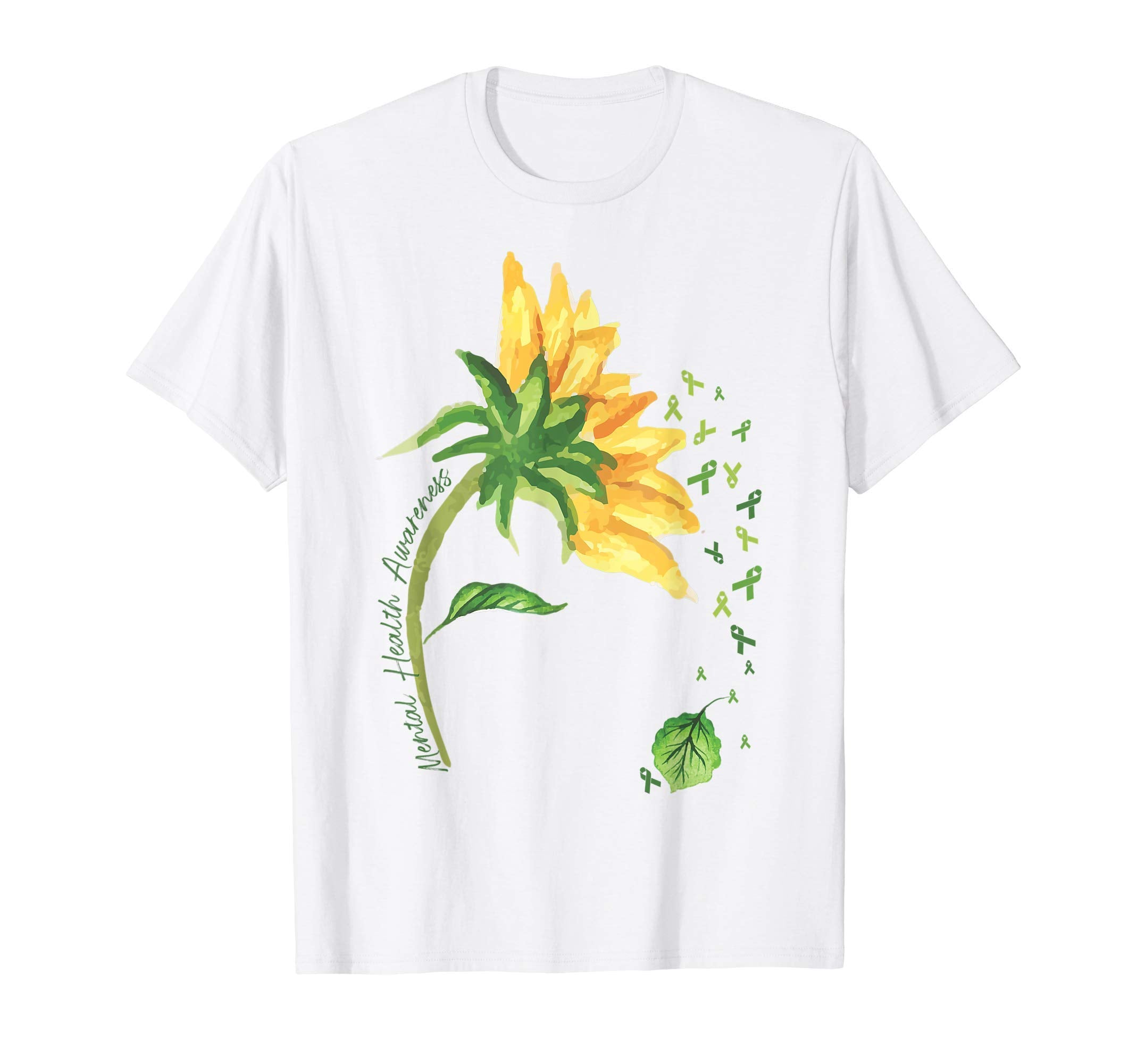 Mental Health Awareness Month Sunflower T-Shirt - Custom Art Print Unisex - T-Shirt, Sweatshirt, Hoodie