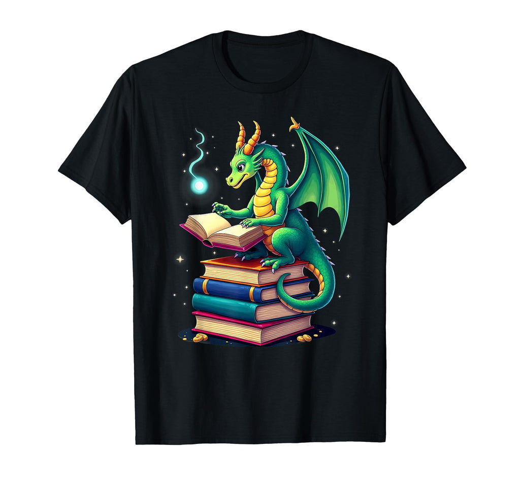 Bookworm Book Dragon School Librarian Tees Hoodie - Minimalist Print Unisex - T-Shirt, Sweatshirt, Hoodie