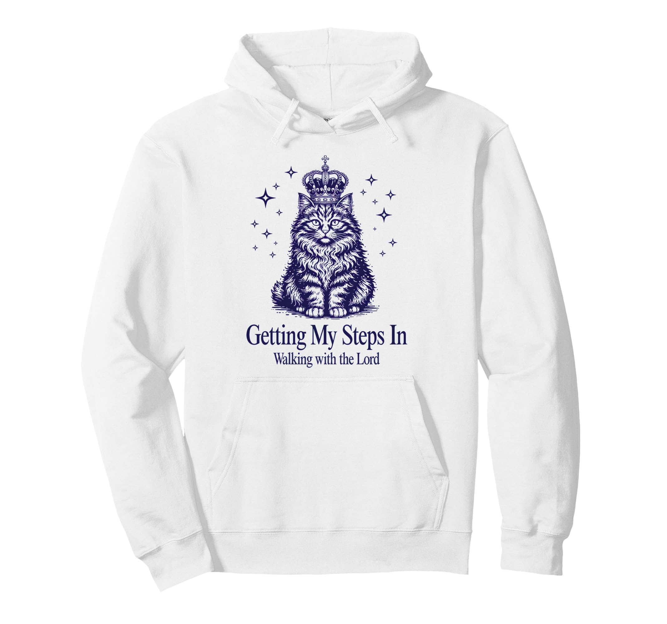 Getting My Steps Walking Lord Cat Hoodie - Custom Art Print Unisex - T-Shirt, Sweatshirt, Hoodie