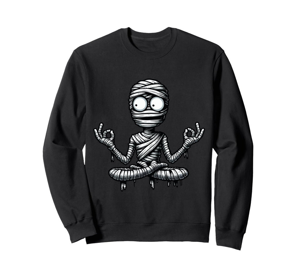 Meditation Mummy Yoga Pose Relaxing Sweatshirt - Trendy Graphic Men Women - T-Shirt, Sweatshirt, Hoodie