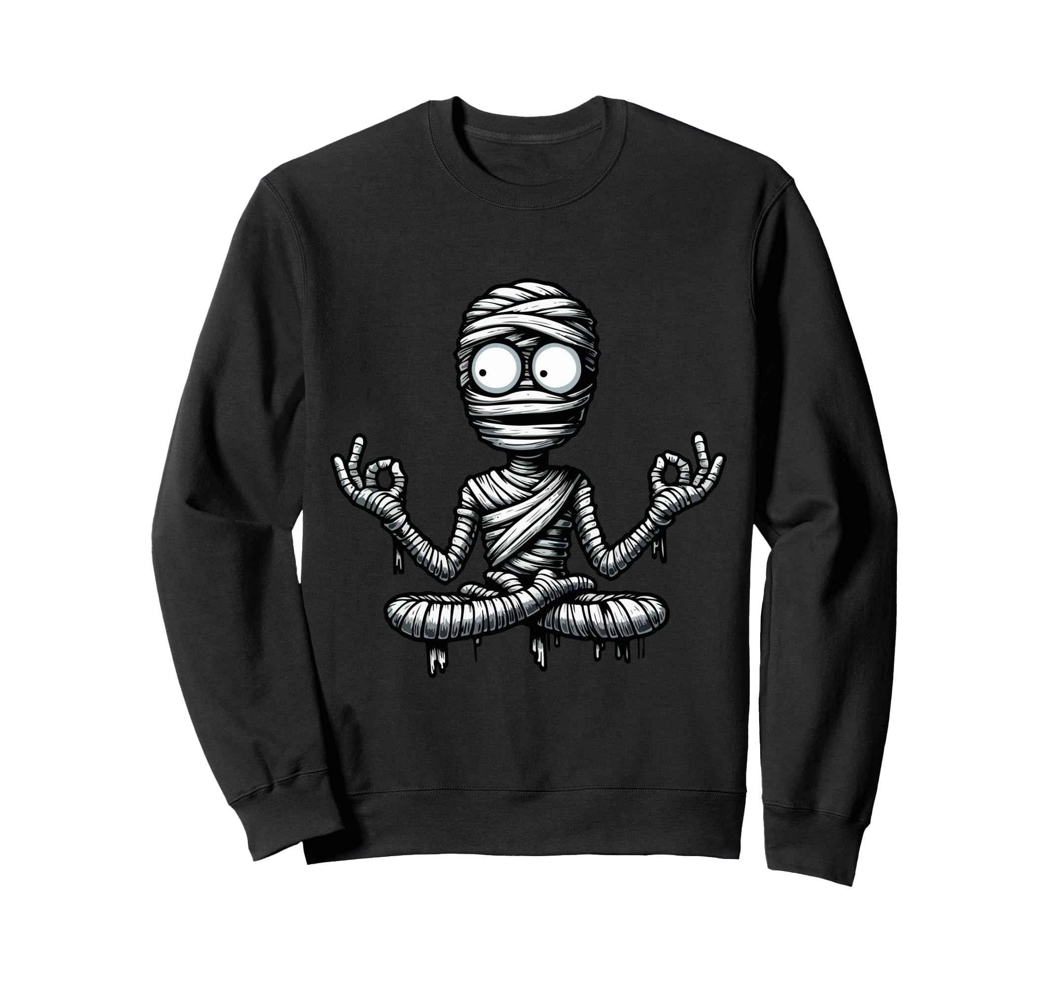 Meditation Mummy Yoga Pose Relaxing Sweatshirt - Trendy Graphic Men Women - T-Shirt, Sweatshirt, Hoodie