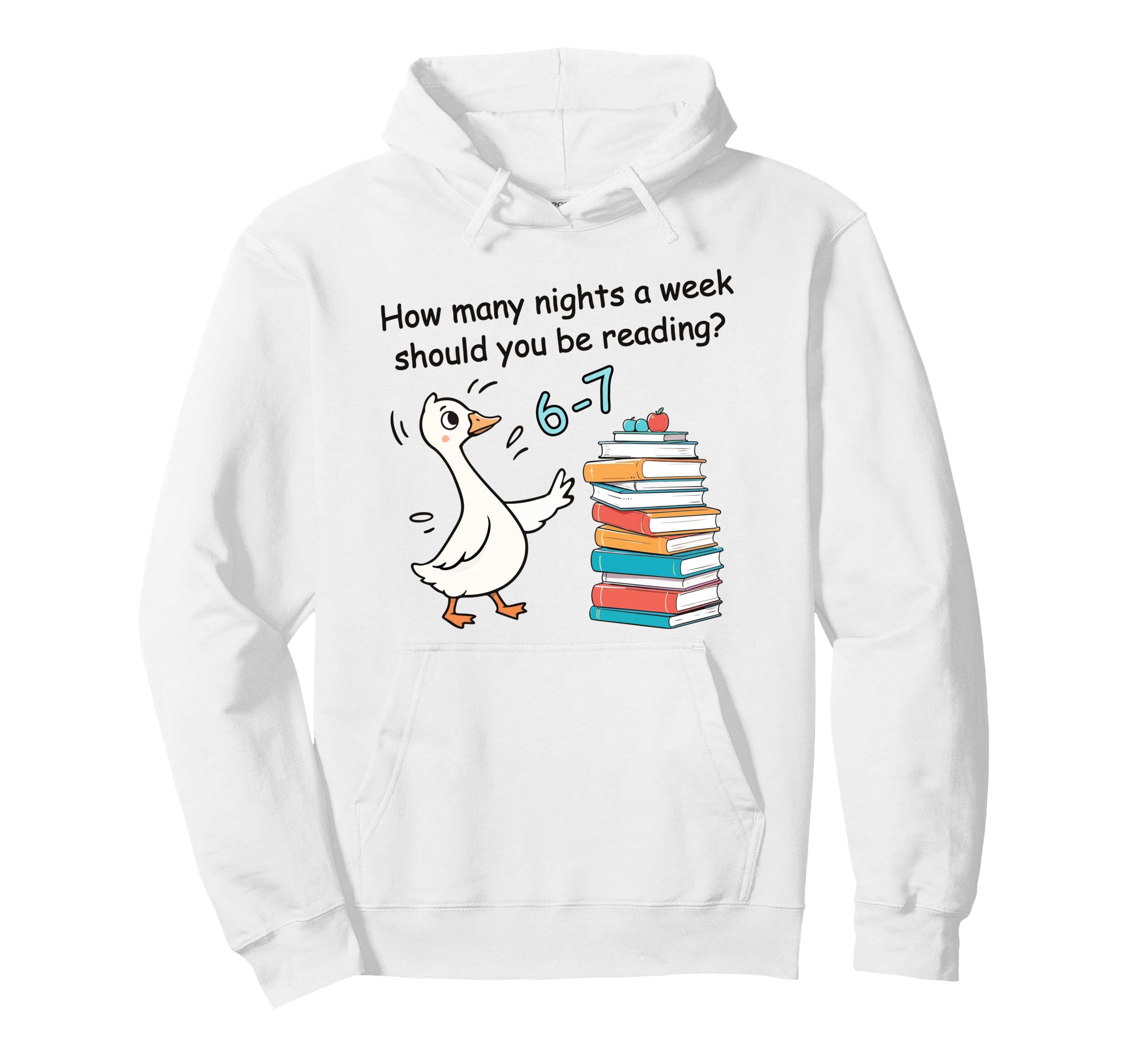 How Many Nights Week Reading 6 7 Hoodie - Minimalist Print for Adults - T-Shirt, Sweatshirt, Hoodie