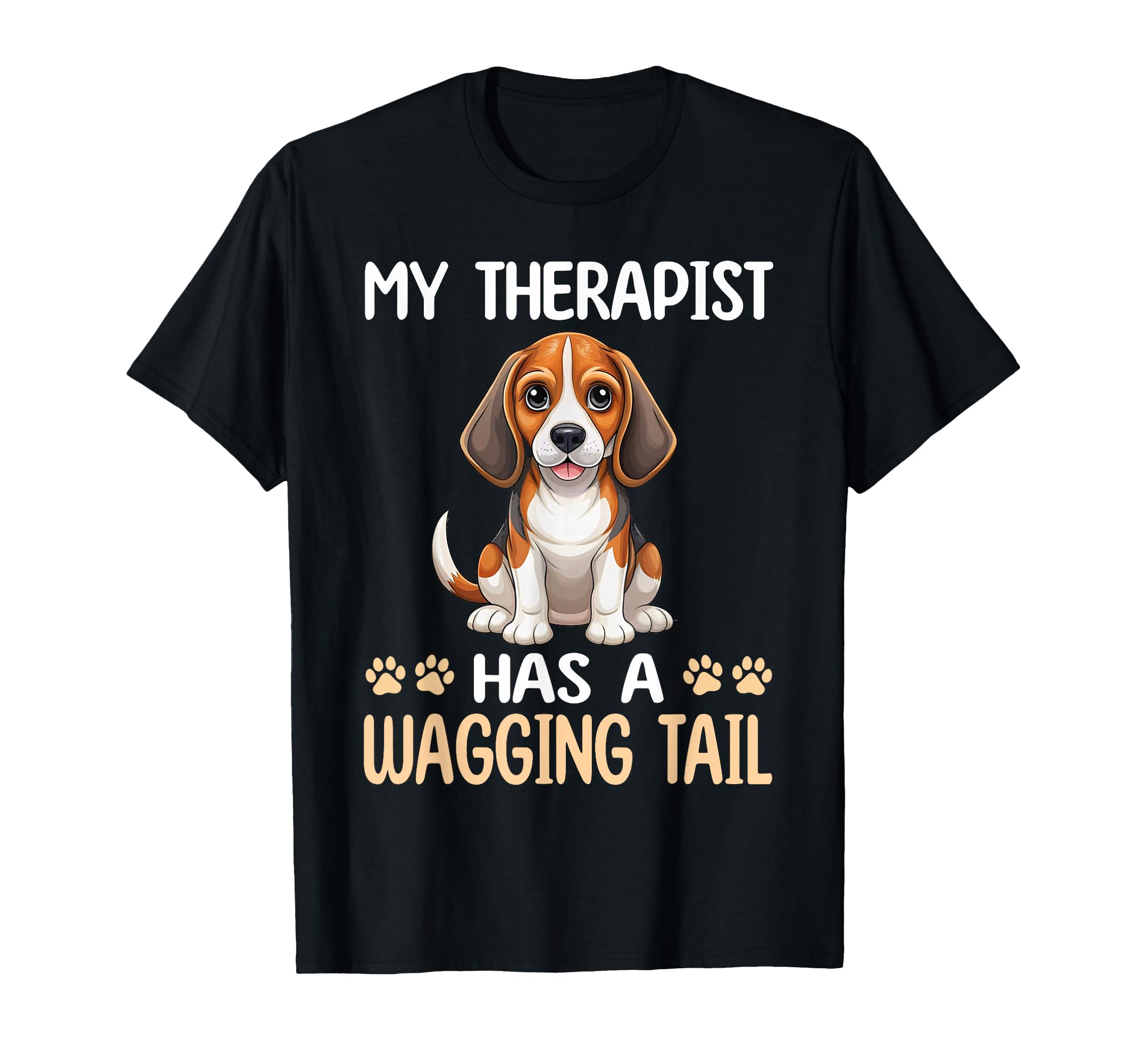 Beagle Therapy Service Dog T-Shirt - Custom Art Print for Adults - T-Shirt, Sweatshirt, Hoodie