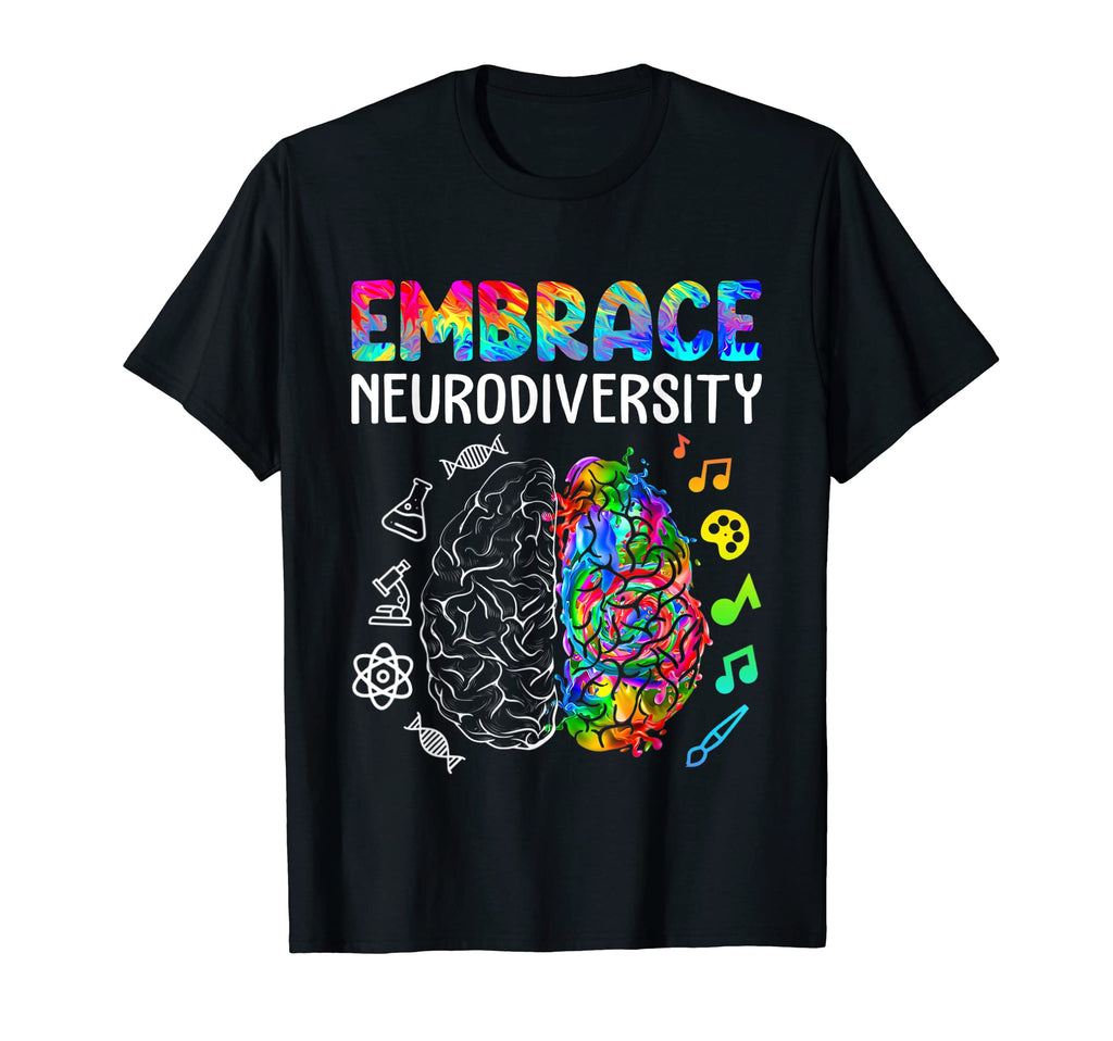 Embrace Neurodiversity Brain Adhd T-Shirt - Streetwear Style for Adults - T-Shirt, Sweatshirt, Hoodie