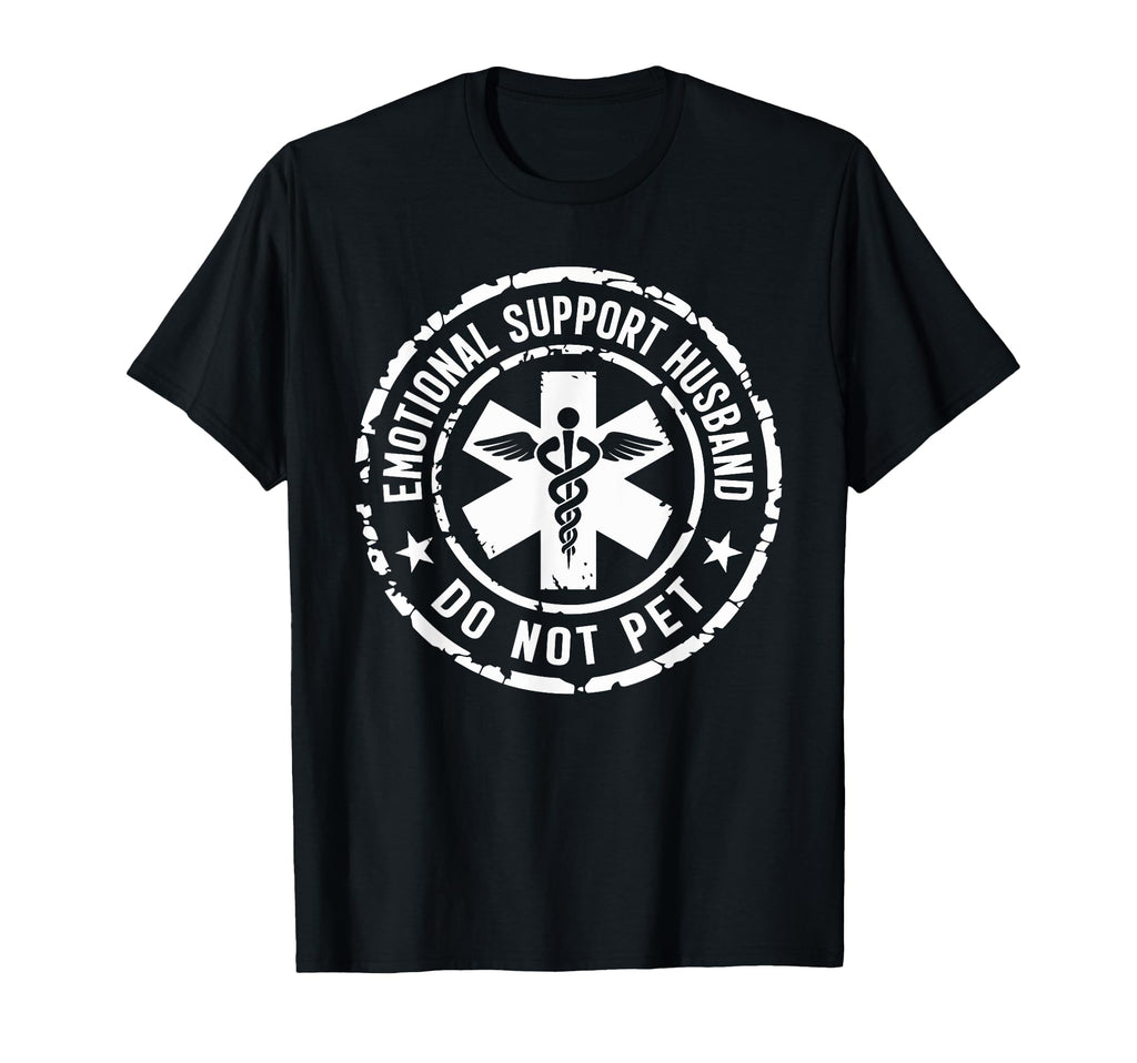 Emotional Support Husband Do Not Pet T-Shirt - Minimalist Print for Adults - T-Shirt, Sweatshirt, Hoodie