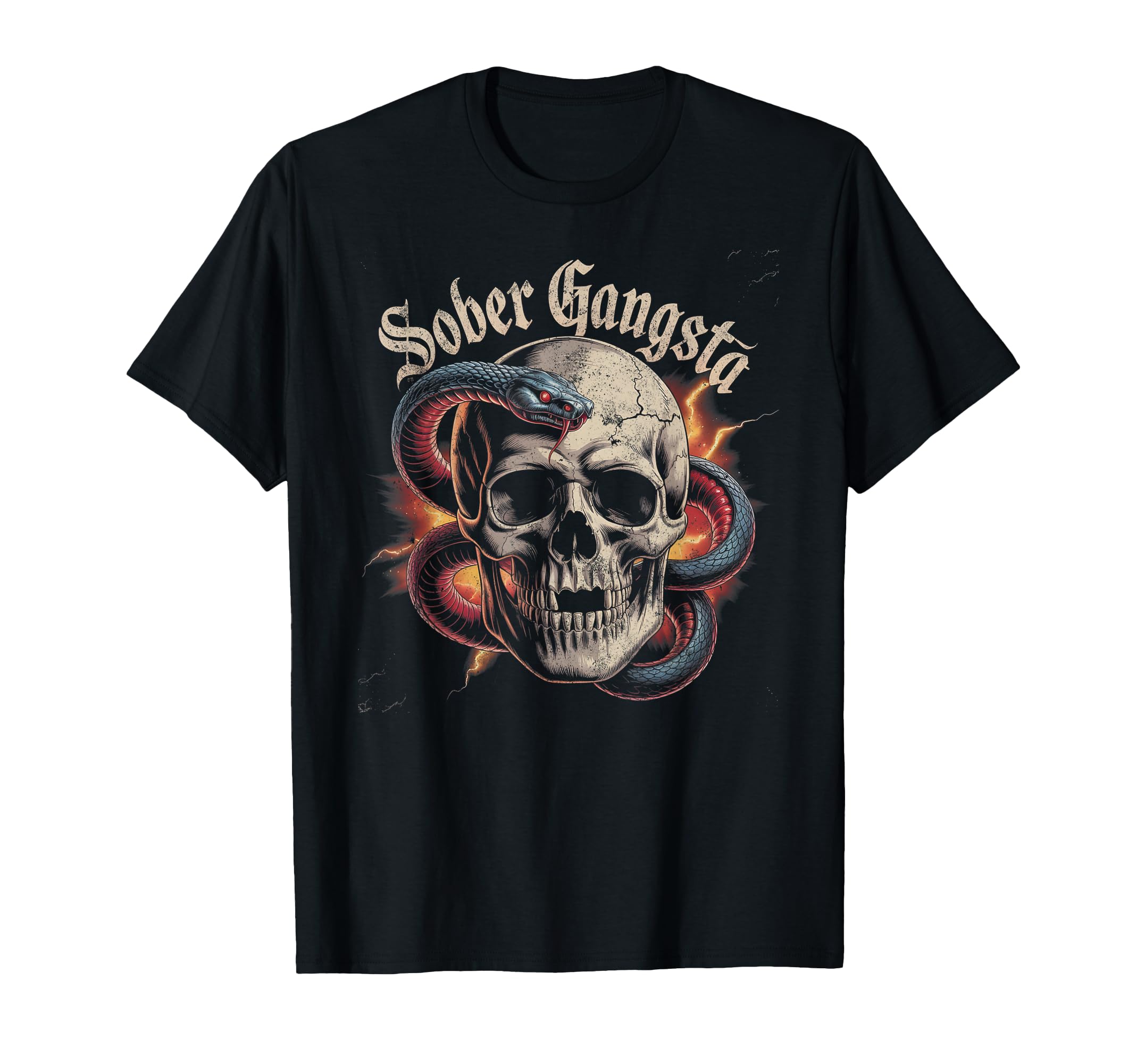 Sober Gangsta Sobriety Gangster Aa Rocks T-Shirt - Trendy Graphic Unisex - T-Shirt, Sweatshirt, Hoodie