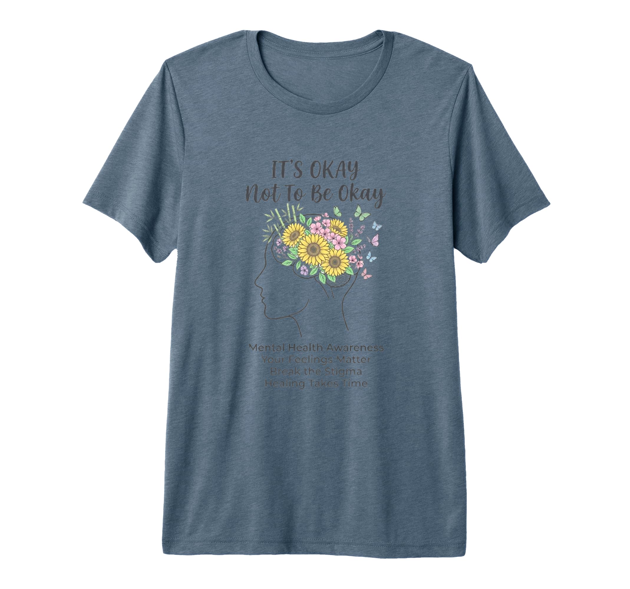 Its Okay Not To Be Okay Tri Blend T-Shirt - Aesthetic Graphic Men Women - T-Shirt, Sweatshirt, Hoodie