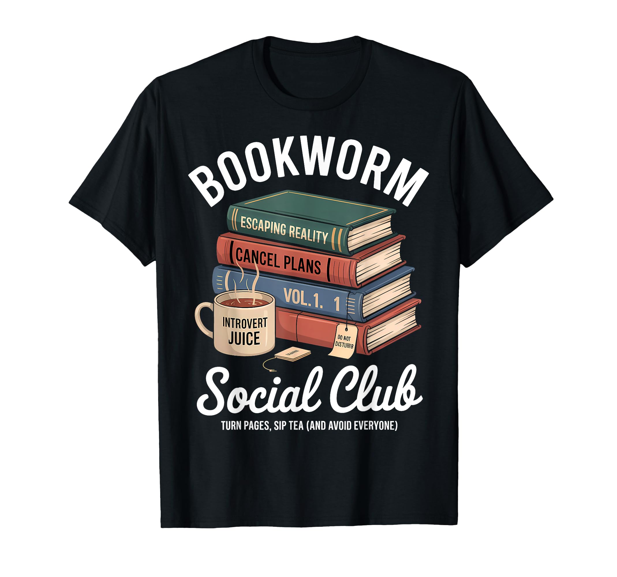 Bookworm Social Club Introvert Love T-Shirt - Aesthetic Graphic for Adults - T-Shirt, Sweatshirt, Hoodie
