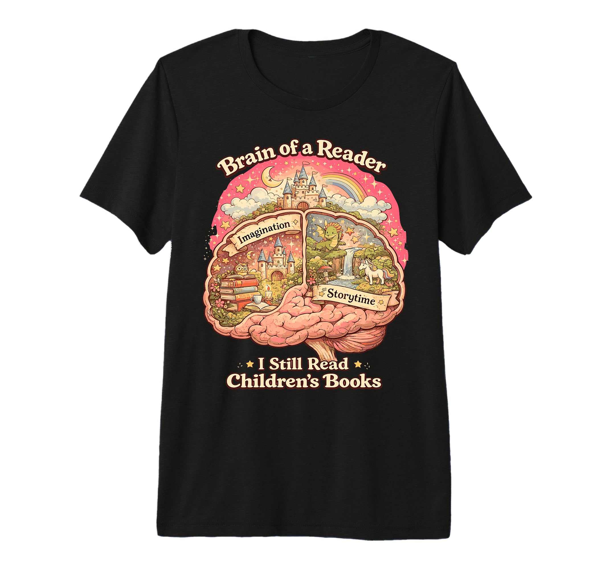 Brain Reader Imagination Storytime T-Shirt - Fun Novelty Design for Adults - T-Shirt, Sweatshirt, Hoodie