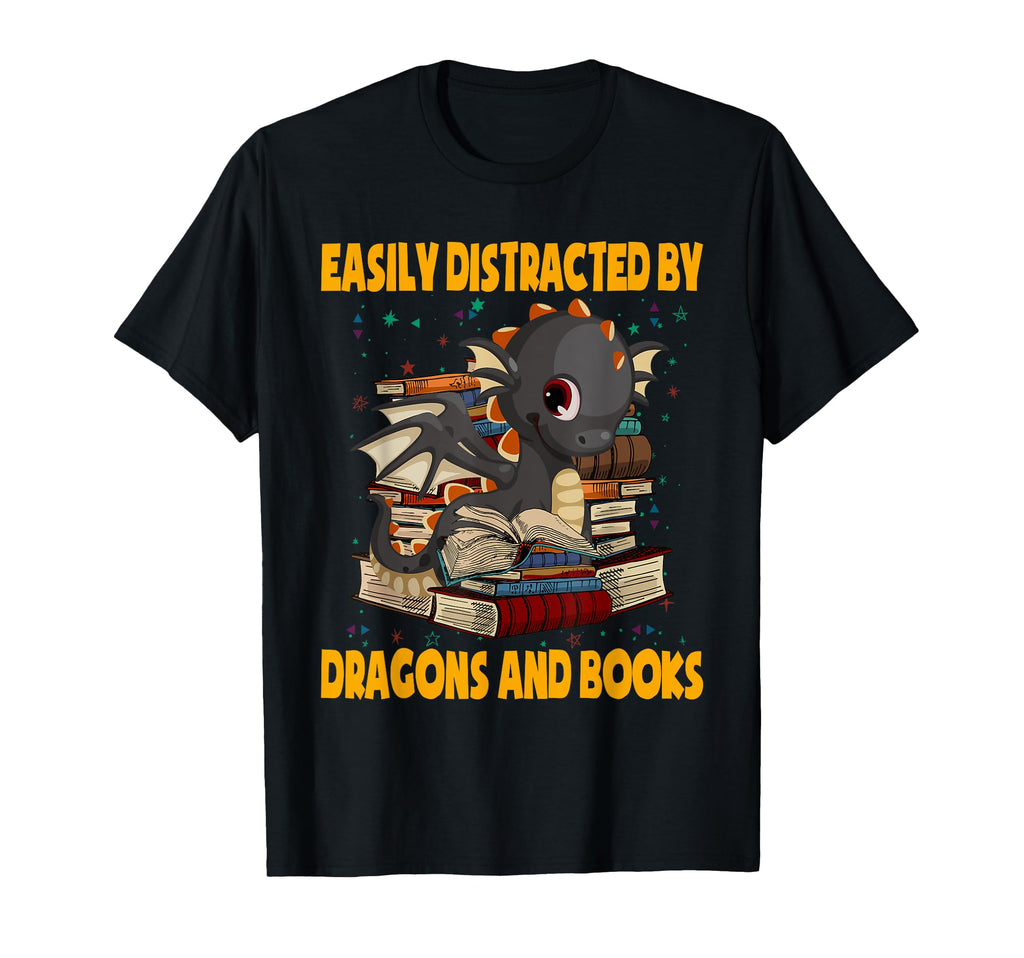 Funny Dragon Read Book Easily T-Shirt - Trendy Graphic Men Women - T-Shirt, Sweatshirt, Hoodie