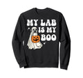 Halloween Black Lab Ghost Dog Lab Mom Sweatshirt - Graphic Print Unisex - T-Shirt, Sweatshirt, Hoodie