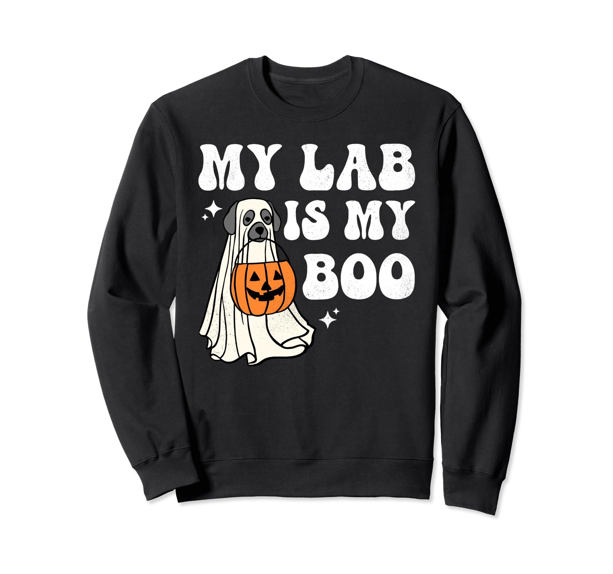 Halloween Black Lab Ghost Dog Lab Mom Sweatshirt - Graphic Print Unisex - T-Shirt, Sweatshirt, Hoodie
