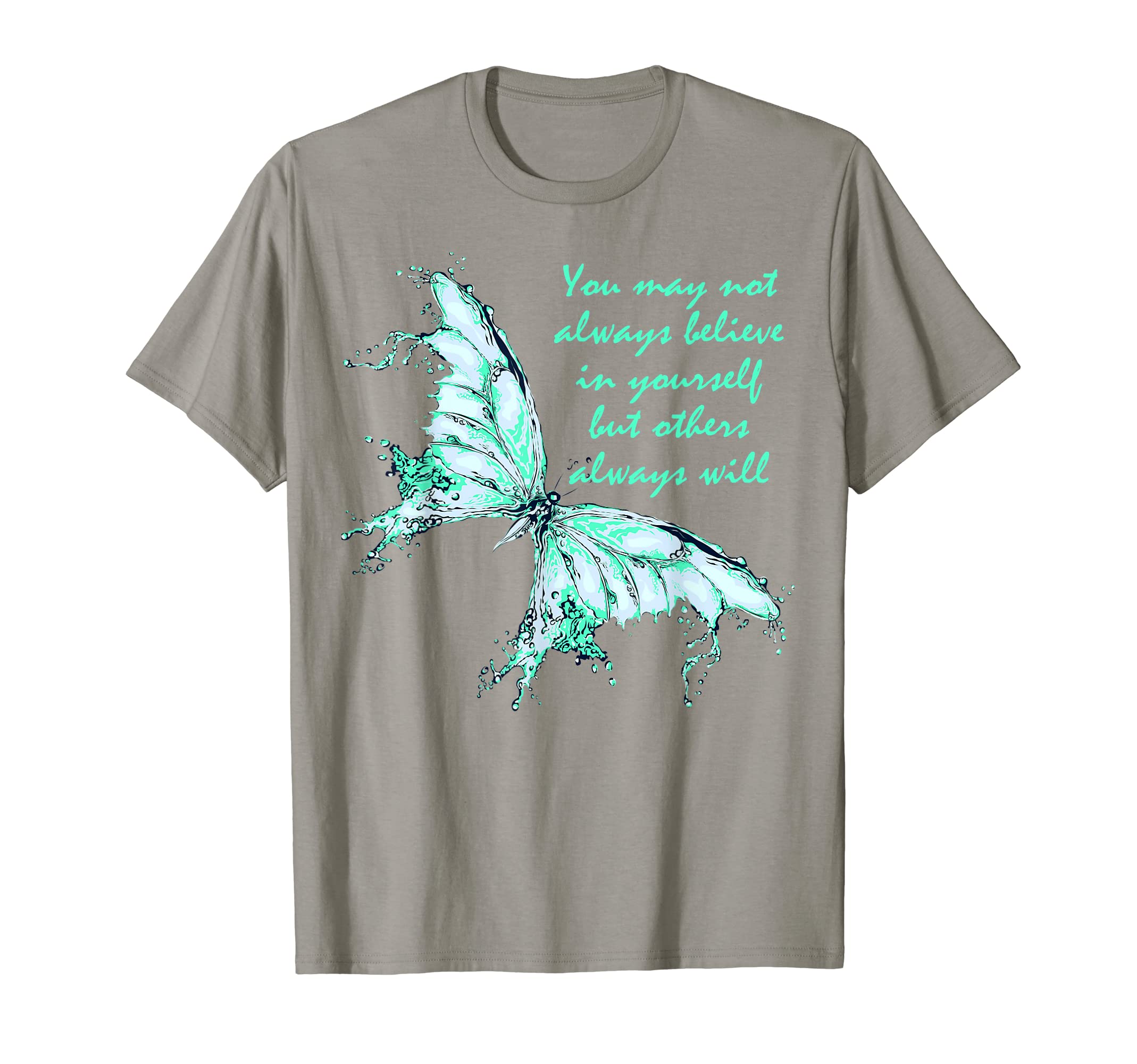 Mint Green Butterfly Mental T-Shirt - Casual Everyday Wear Men Women - T-Shirt, Sweatshirt, Hoodie