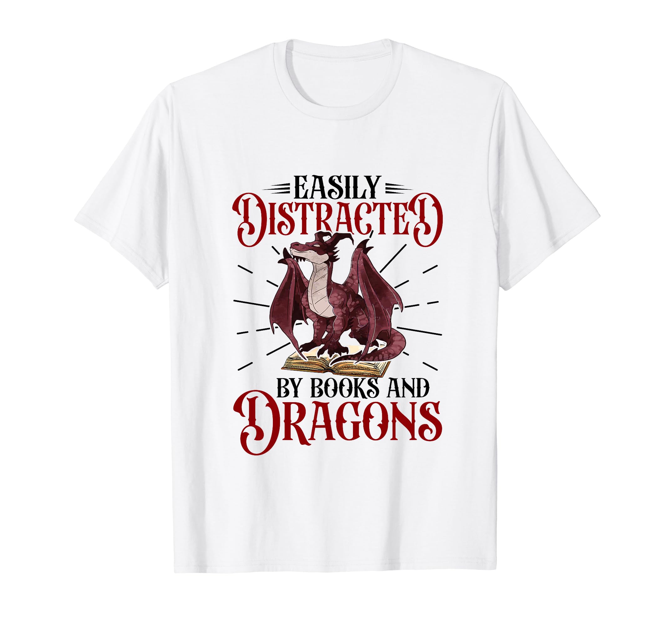 Book Nerd Easily Distracted T-Shirt - Casual Everyday Wear for Adults - T-Shirt, Sweatshirt, Hoodie