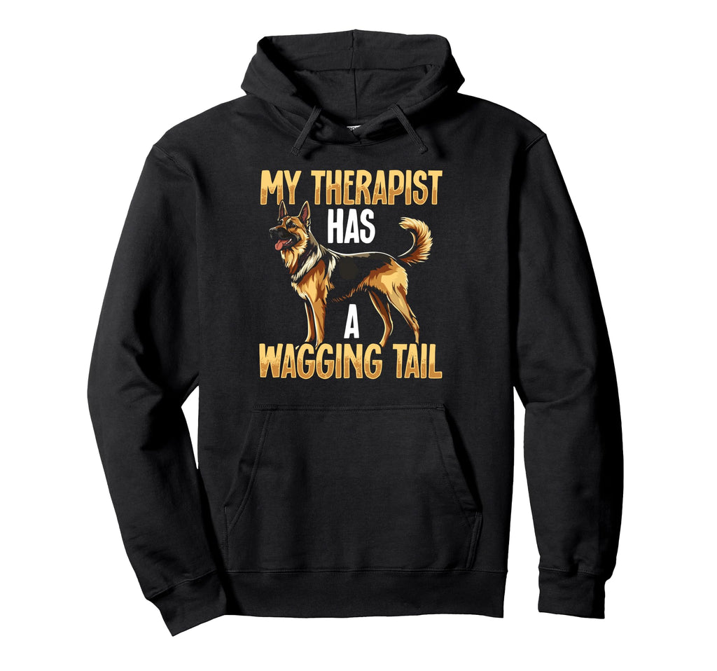 German Shepherd Therapy Service Dog Hoodie - Minimalist Print Men Women - T-Shirt, Sweatshirt, Hoodie