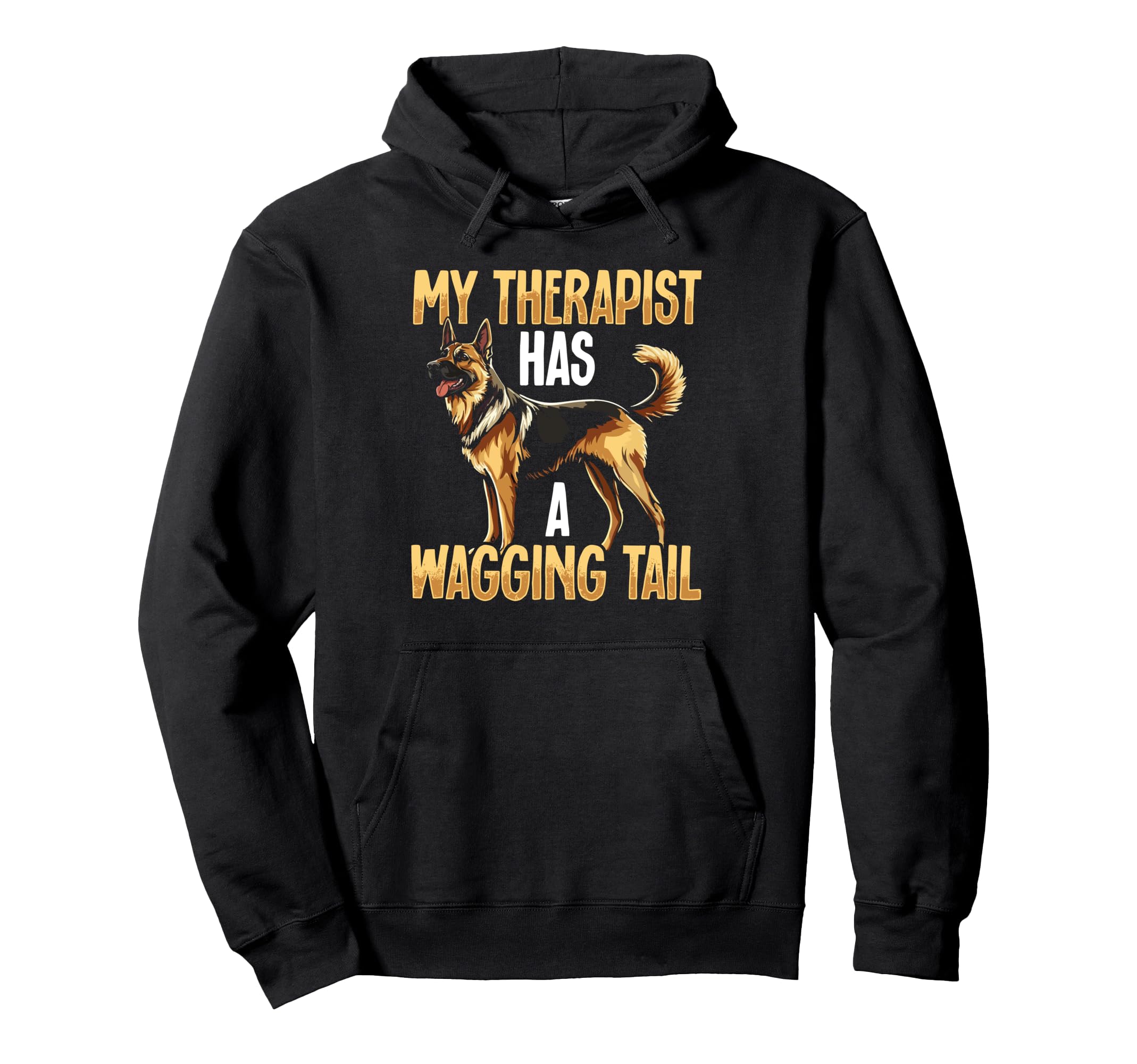 German Shepherd Therapy Service Dog Hoodie - Minimalist Print Men Women - T-Shirt, Sweatshirt, Hoodie