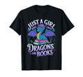 Just Who Loves Dragons And Books T-Shirt - Casual Everyday Wear Men Women - T-Shirt, Sweatshirt, Hoodie