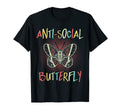 Anti Social Butterfly Shy Distressed T-Shirt - Casual Everyday Wear Unisex - T-Shirt, Sweatshirt, Hoodie