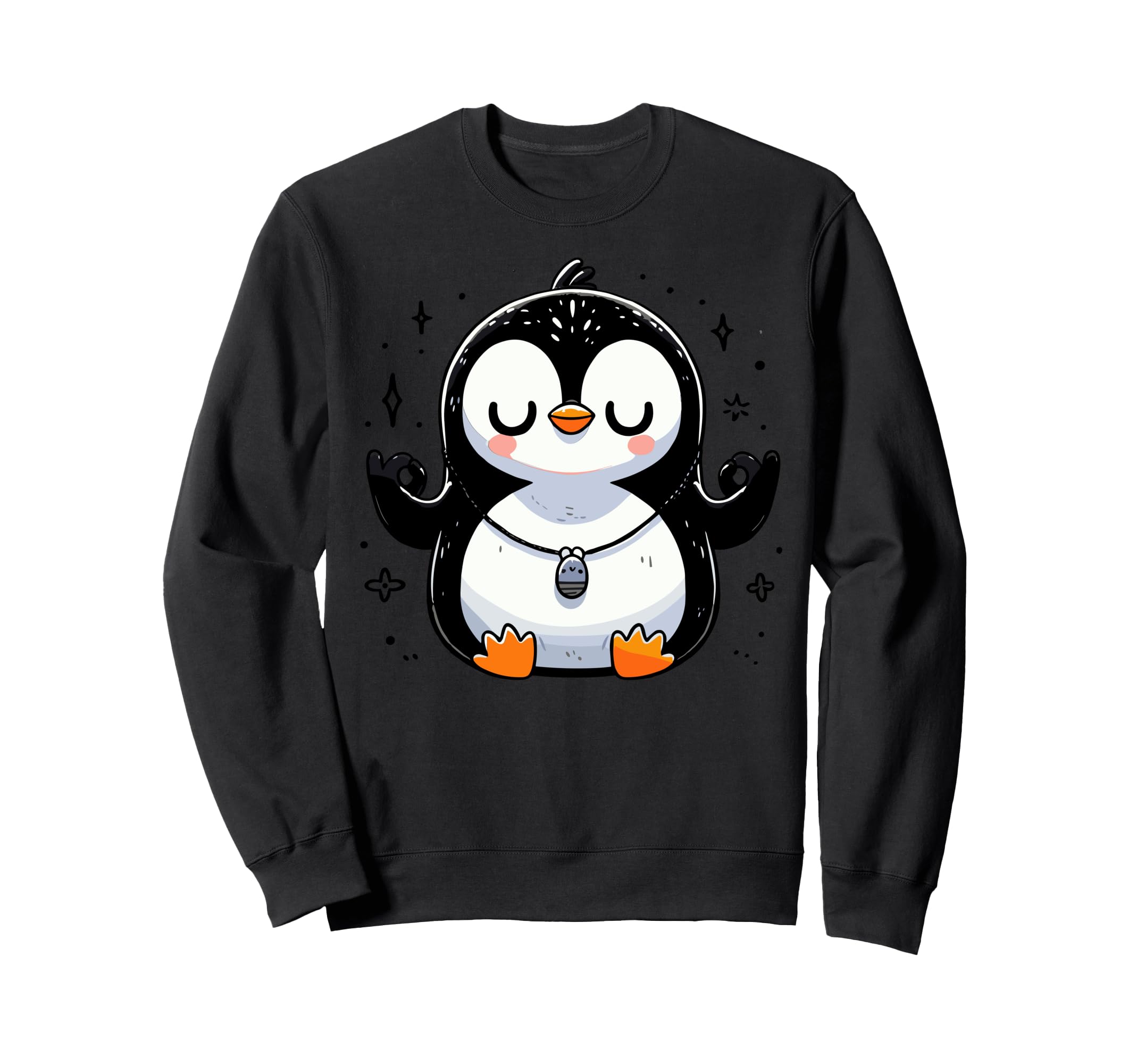 Meditation Penguin Yoga Pose Sweatshirt - Trendy Graphic for Adults - T-Shirt, Sweatshirt, Hoodie