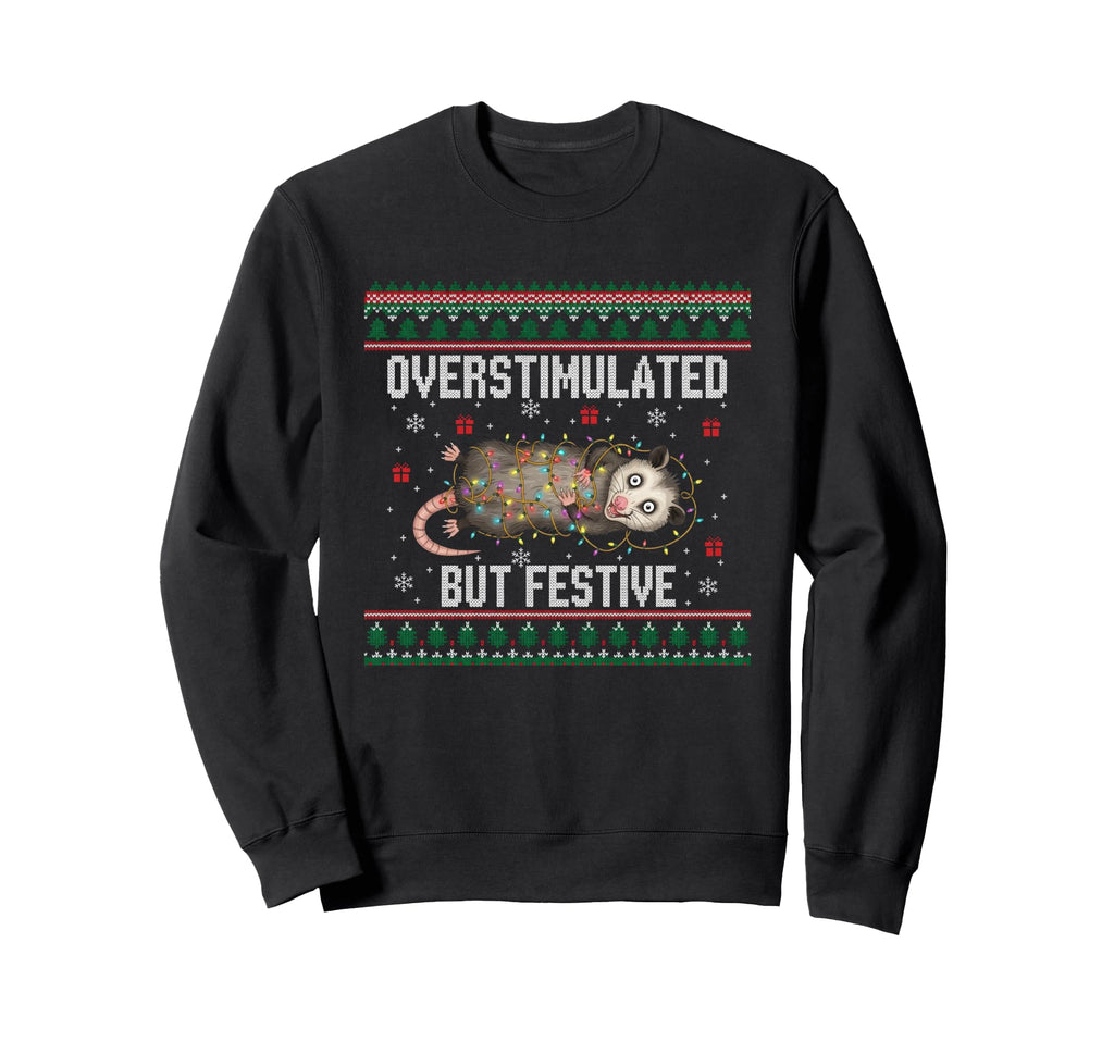 Funny Santa Opossums Sweatshirt - Novelty Apparel for Adults - T-Shirt, Sweatshirt, Hoodie