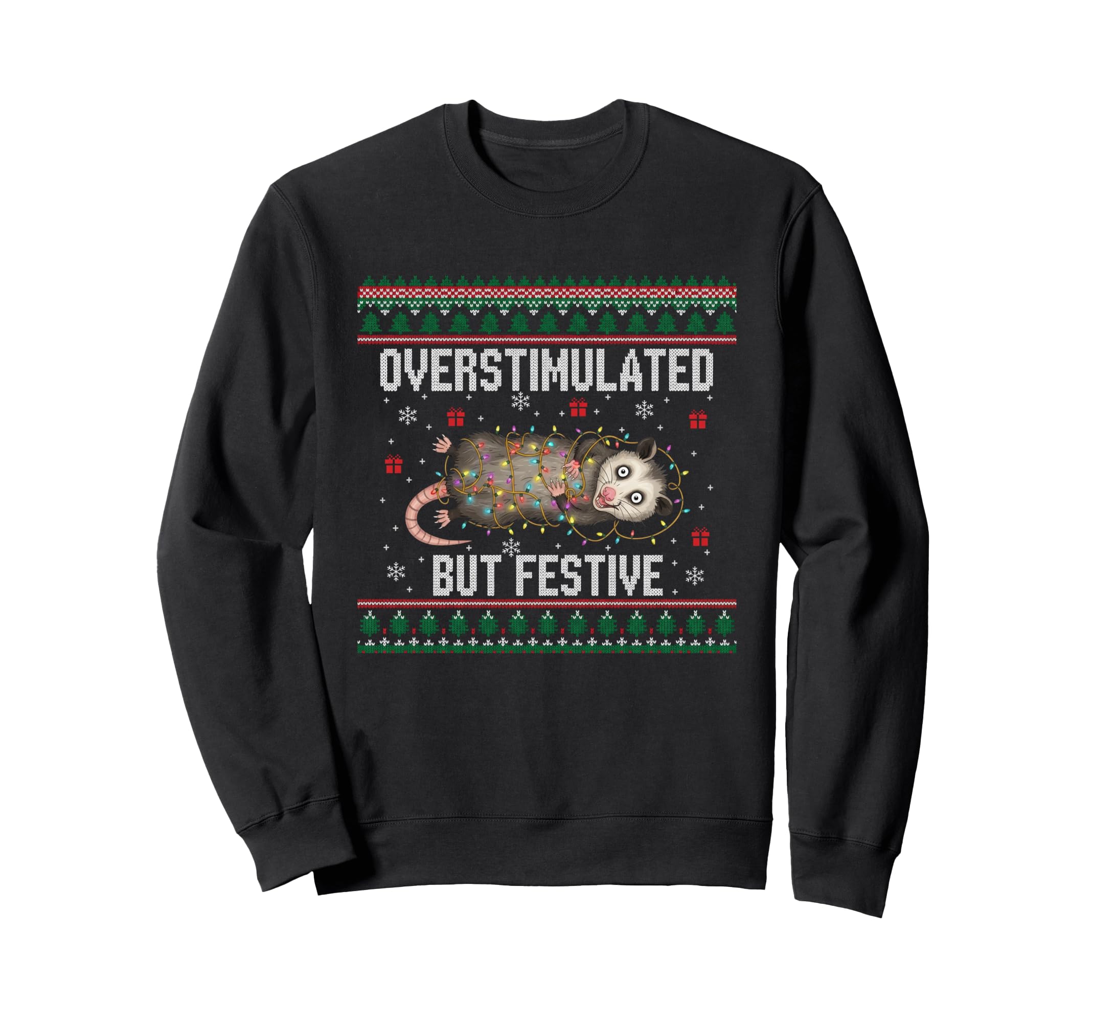 Funny Santa Opossums Sweatshirt - Novelty Apparel for Adults - T-Shirt, Sweatshirt, Hoodie