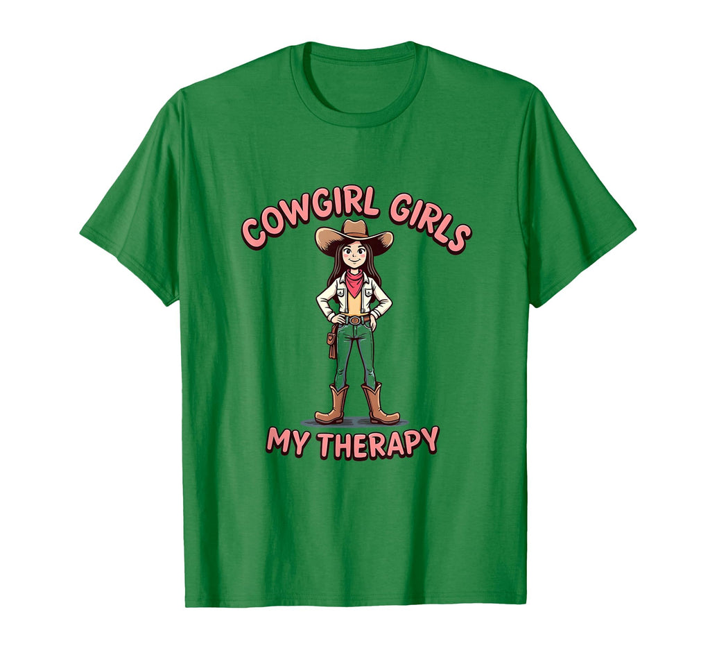 Cowgirl My Therapy Western Ranch T-Shirt - Novelty Apparel Unisex - T-Shirt, Sweatshirt, Hoodie