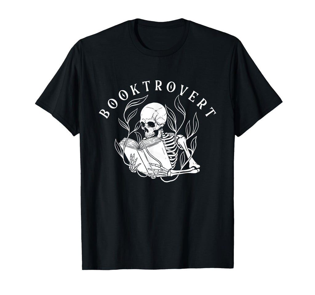 Booktrovert Skeleton Book Lover Bookish T-Shirt - Trendy Graphic Unisex - T-Shirt, Sweatshirt, Hoodie