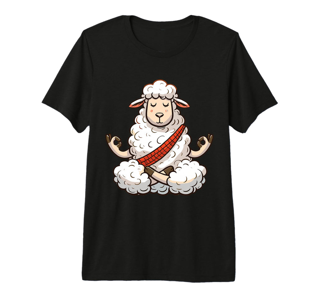 Meditation Sheep Yoga Pose Relaxing T-Shirt - Custom Art Print for Adults - T-Shirt, Sweatshirt, Hoodie