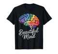 Beautiful Mind Rainbow Brain Tree T-Shirt - Custom Art Print Men Women - T-Shirt, Sweatshirt, Hoodie