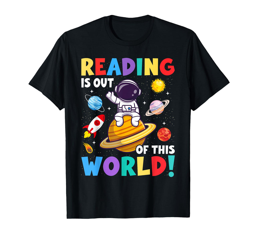 Reading Is Out This World Space Funny T-Shirt - Minimalist Print Men Women - T-Shirt, Sweatshirt, Hoodie