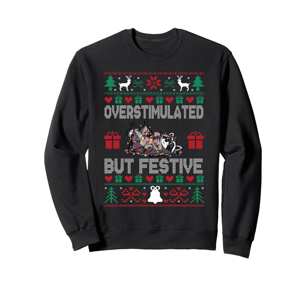 Funny Santa Opossum Sweatshirt - Casual Everyday Wear for Adults - T-Shirt, Sweatshirt, Hoodie