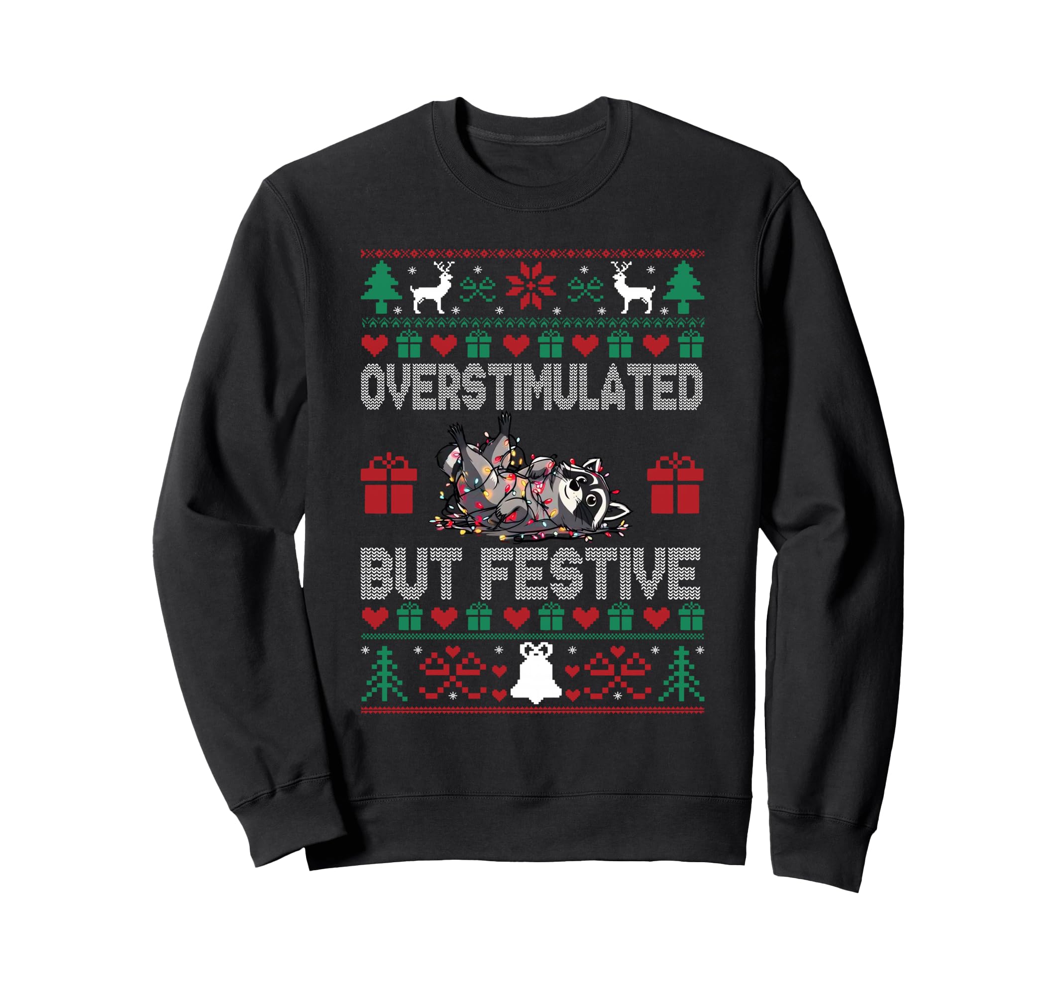 Funny Santa Opossum Sweatshirt - Casual Everyday Wear for Adults - T-Shirt, Sweatshirt, Hoodie