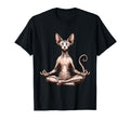 Meditation Sphynx Hairless Cat T-Shirt - Casual Everyday Wear Men Women - T-Shirt, Sweatshirt, Hoodie