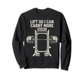 Lift So I Can Carry Books Lover Sweatshirt - Minimalist Print for Adults - T-Shirt, Sweatshirt, Hoodie