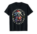 Raccoon Overstimulated Festive Lights T-Shirt - Aesthetic Graphic Unisex - T-Shirt, Sweatshirt, Hoodie