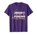Jesus Is My Savior Fishing Is My Therapy T-Shirt - Graphic Print Men Women - T-Shirt, Sweatshirt, Hoodie
