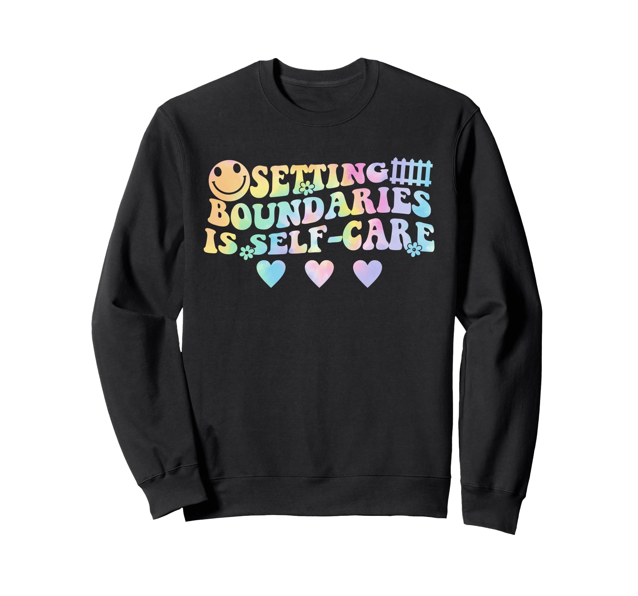 Setting Boundaries Is Self Care Sweatshirt - Fun Novelty Design Men Women - T-Shirt, Sweatshirt, Hoodie