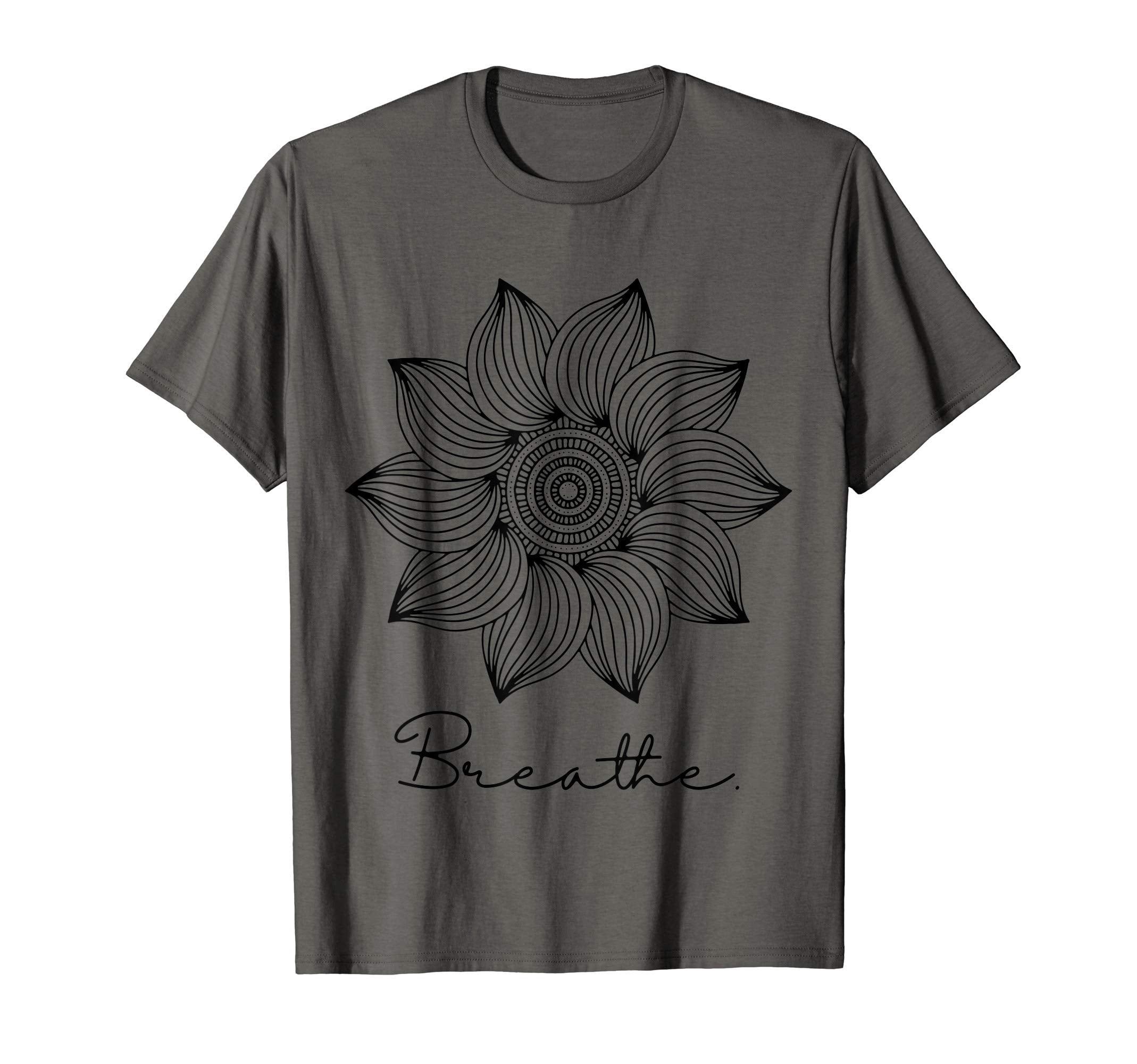 Breathe Mandala Mindfulness Meditation T-Shirt - Custom Art Print Unisex - T-Shirt, Sweatshirt, Hoodie
