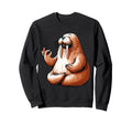 Meditation Walrus Yoga Pose Sweatshirt - Fun Novelty Design Unisex - T-Shirt, Sweatshirt, Hoodie